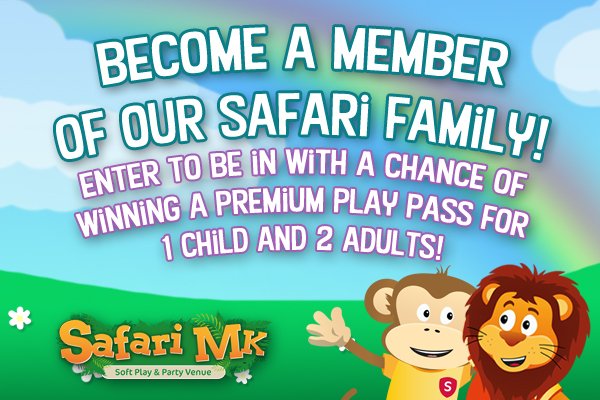 Last chance to enter our competition with <a href="/SafariMKplay/">Safari MK Soft Play 🎉</a> to win a fabulous Annual Pass for one child and up to two adults...just head to our Facebook page before 8pm tonight!

Only takes one minute and you could be our winner announced tomorrow 🤩 facebook.com/destinationmil…