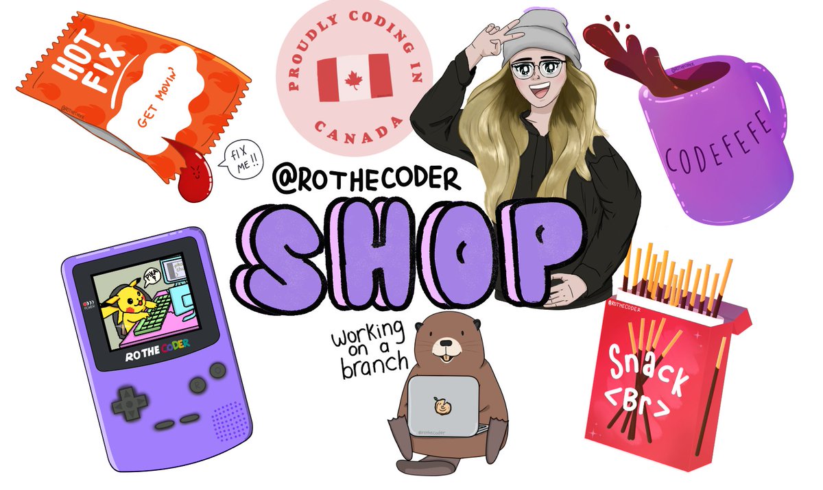 rothecoder's tweet image. It&apos;s my birthday in under a week, and I wanted to do something special! 🥰💕🌈✨I will be officially launching MERCH on June 12th! To celebrate, I am gifting a $150🇨🇦 GIFT CARD to my store!

To participate: 
✨Like and RT this tweet
✨Follow @rothecodershop

More details below!👇🏼