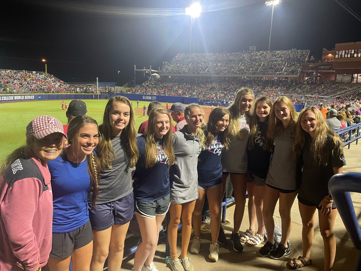 starsnational05's tweet photo. Win a couple games @triplecrownokc , wait in some ⛈, see the 🐐pitch her last game in college great memories made in OKC. @NCAAsoftball #WCWS https://t.co/H94vP4u5D0