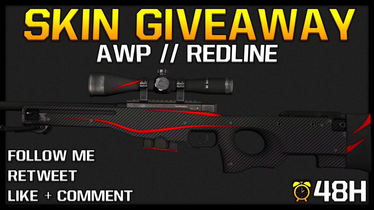 RewardifyGG's tweet photo. 💸 AWP | Redline [$30] 💸
💎 CS:GO Skin Giveaway 💎

⏩ Follow me @jordanrnet
🔁 Retweet
⬇️ Like + Comment ⬇️
https://t.co/W0fQGNr4D7

🔜 Winner will be picked in 48 hours! Good luck!
👥 Tag some friends so they can enter as well! https://t.co/JFQQRr90AX