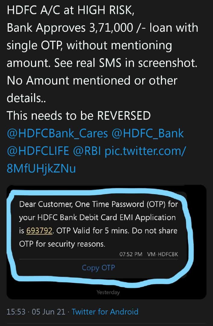 yourfriendvivek's tweet image. Online Fraud of 3.71 lacs by MyDream Holidays - Ajay Mehla &amp;amp; Santosh via HDFC loan
Filed FIR at Bnglore, alrdy fnd 4 VICTIMS, 
Help PLS
@CybercrimeCID @cybersupportnet @BlrCityPolice @CPBlr @CMofKarnataka #Namma112 @HDFCBank_Cares @RBI @ArvindLBJP @aajtak @PMOIndia @HDFC_Bank @FT