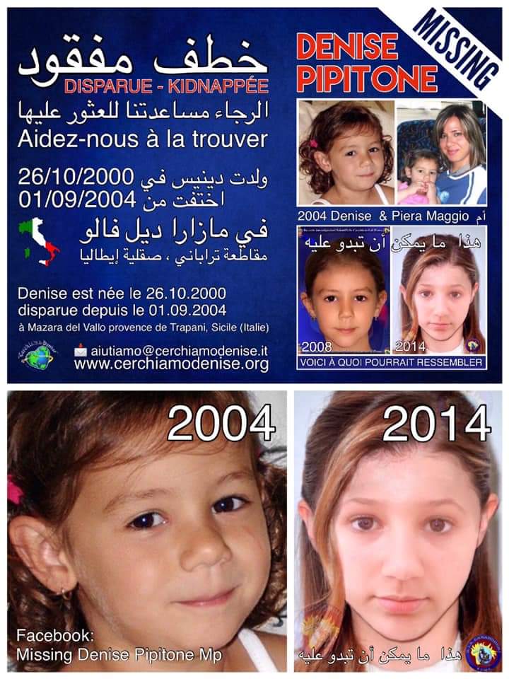 asyavibe's tweet photo. يساعد. يتم تقديم مكافأة مفيدة لأولئك الذين يقدمون معلومات عن الطفل الذي دخل في MAZARA DEL VALLO في الأول من سبتمبر 2004.
#Tunisia
#tunisi #SUSA
#hammamet #cartagine
#biserta #monastir
#mahdia #tabarka
#gabes #DenisePipitone
#MissingPerson #Missing https://t.co/HnpyblBP7I