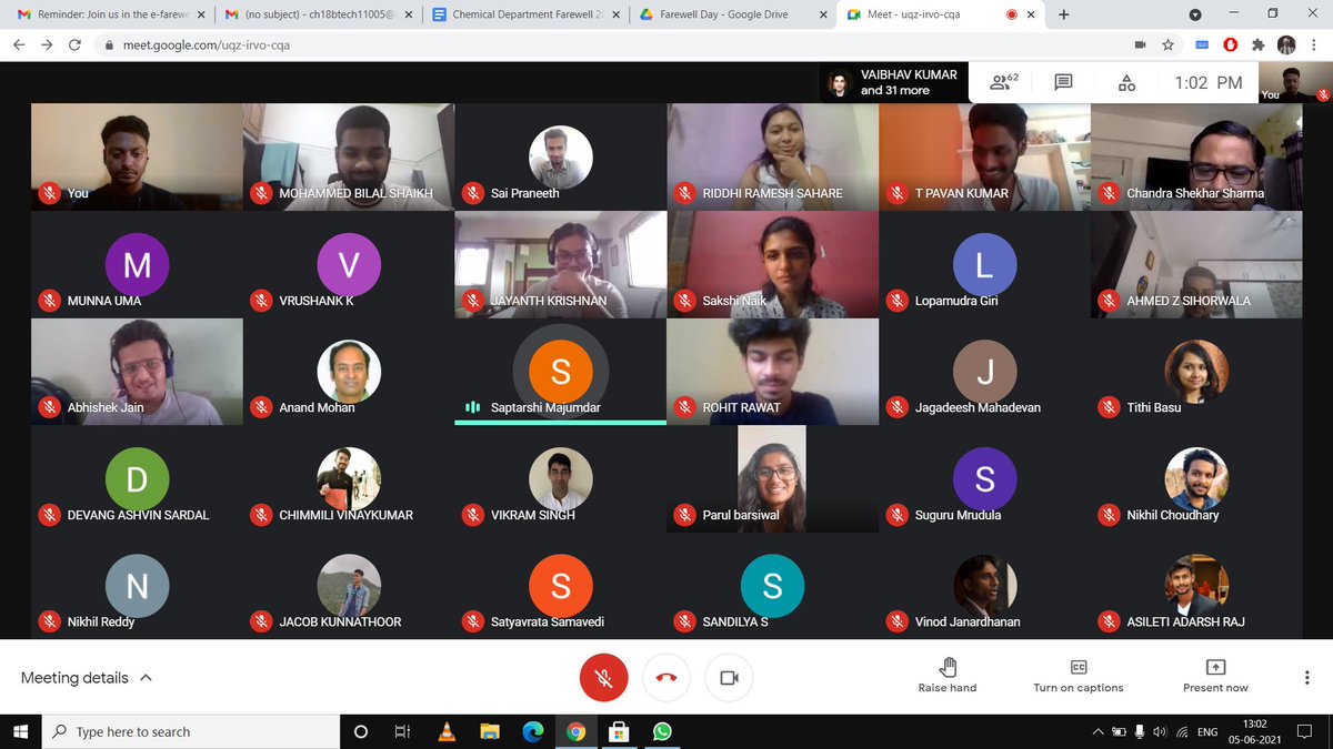 che_iith's tweet photo. @che_iith Department Farewell to #Classof2021 (June 5)

@IITHyderabad https://t.co/SI4Dun3Jq1