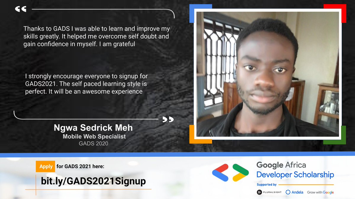 nSedrickm's tweet photo. #GADS2021 #SuccessStories https://t.co/DBnH7IuApC