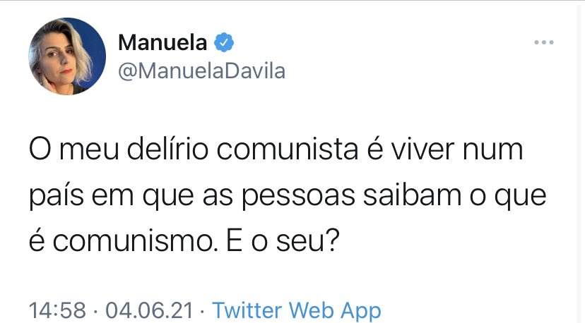 O meu delírio anticomunista é viver num país em que todas as pessoas saibam o que é o comunismo.