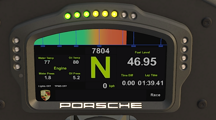 jmpadin's tweet photo. Para los usuarios de Simhub, durante esta temporada he  hecho este dashboard para el Porsche 911 GT3 Cup de iRacing.
He intentado hacerlo lo mas idéntico posible al original y este es el resultado. Cualquier mejora o bug, ya me comentáis.
💾 https://t.co/18XcQqiqkD https://t.co/vnA3NPELmq
