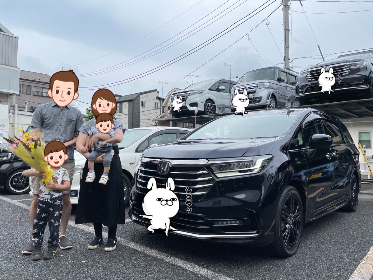 Oshokawa 今日は一月に契約した車の納車 去年11月発売のオデッセイ E Hev アブソリュート Ex 十年以上ぶりの買い替えだからテンション上がる けど 車幅 車長が変わるから緊張感ある 色々運転サポート系機能も付いてるし 早く慣れないと