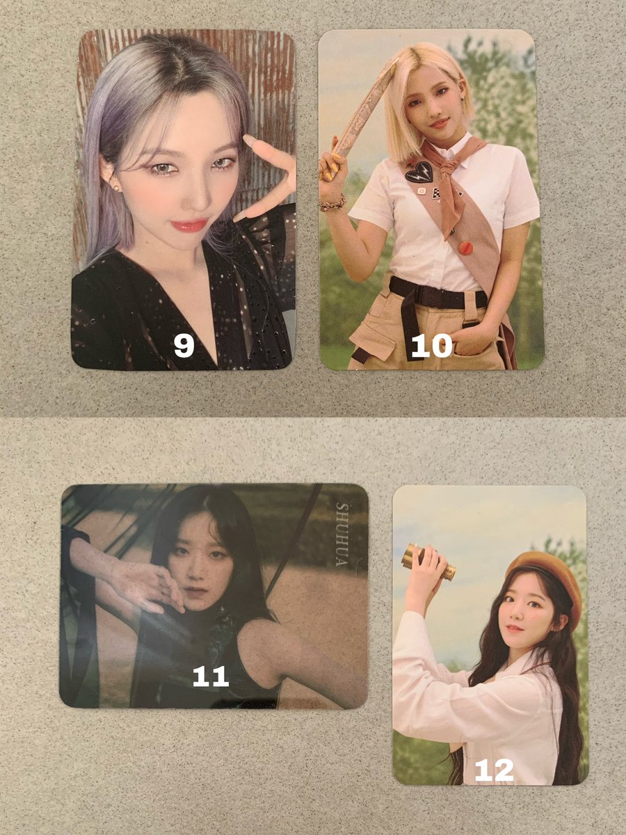 idlewrId's tweet photo. WTS gidle idle g idle (g)i-dle photocards

price : 6€ each photocard 
            5€ each sticker/ticket

worldwide 🌍

tags : i made i burn ktown4u miyeon minnie soojin soyeon yuqi shuhua dumdi dumdi season greetings ot6 #GIDLE #여자아이들 @G_I_DLE wtt wts wtb pcs photocards https://t.co/n6FHUAqHCy