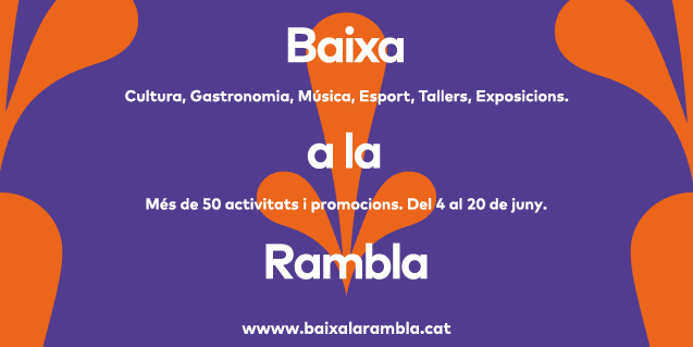 📢 “Baixa a la rambla” i gaudeix d'un seguit d’activitats culturals🎨, gastronòmiques🍽️, esportives 🥎 o d’oci 📸. 

També tens al teu abast preus especials 🎟️per entrar al MACBA, el Museu Marítim, el Museu de Cera o l’Aquàrium.  

🔴No t’ho perdis! 
baixalarambla.cat