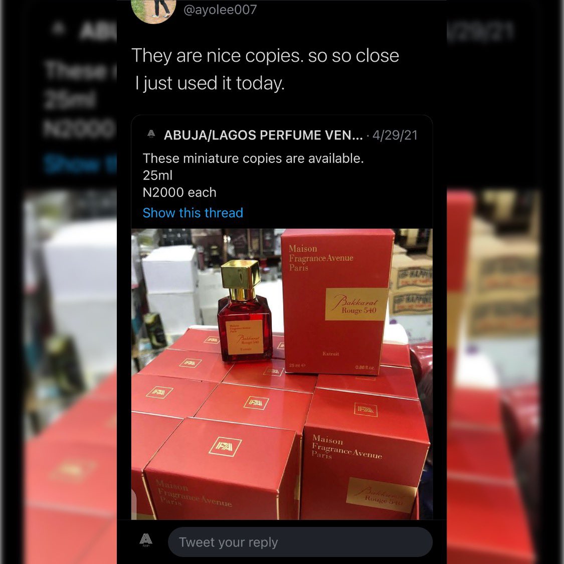 Azahs_scents's tweet image. Restocking this week. N2000 for each 25 ml miniature copy . If you want all 3 N5000 . These are pocket friendly and very portable . Mini Oud touch is great as a base for layering and is also long lasting . You can place orders via Dm /WhatsApp 09070923629 #AbujaTwitterCommumity