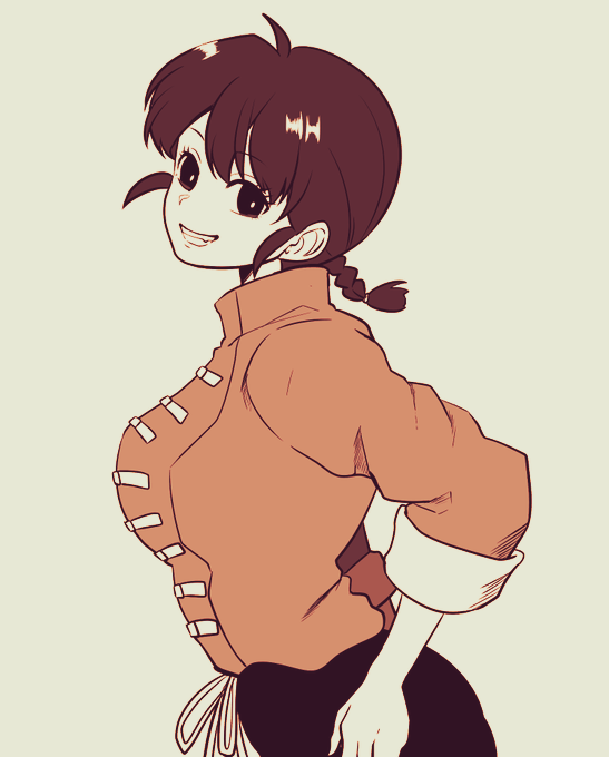 たまには版権ラクガキ。女の子が全員乳がでかくなるの御大の影響だと思う。そして育ちすぎたことも自覚してる。
女らんまが好きです。でも小太刀ちゃんはもーっと好きです。 