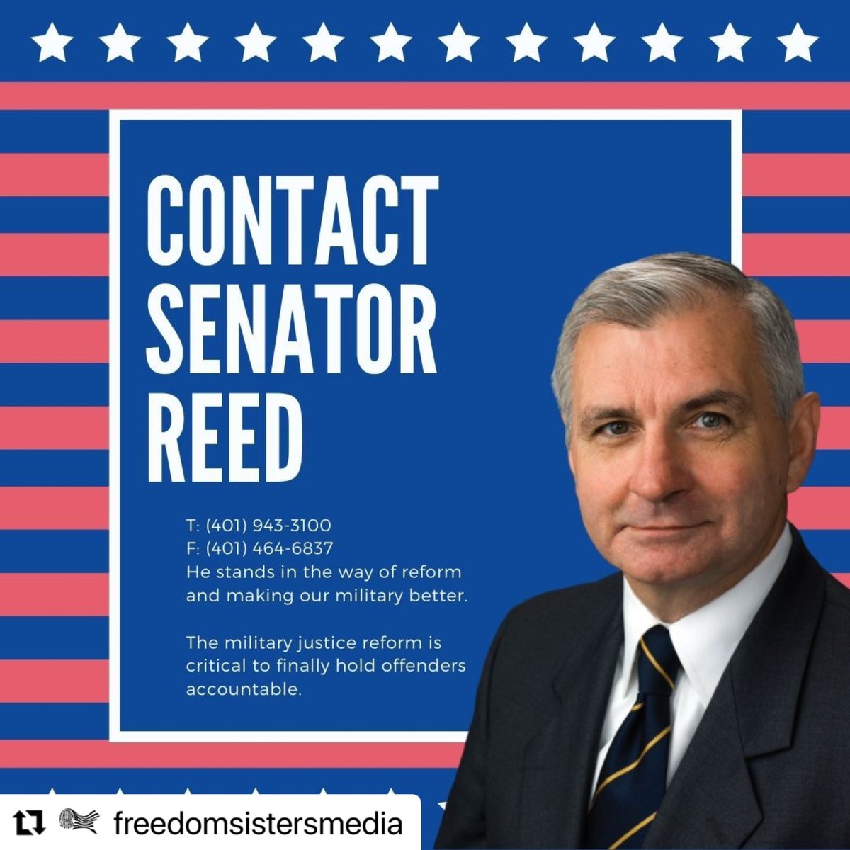 ftoxicpeople's tweet photo. contact these two & ask them why they would block a bill that gives service members the same constitutional rights & justice system as the civilians. they deserve a justice system that works. @FREEDOMSISTERS2 @Neveraloneadvo1 @donnywalker94 @ShontaBlock @TheBrandonAct #passmjia https://t.co/yT726WG1Uy