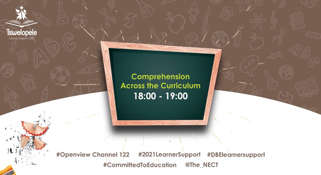 tswelopeleSA's tweet photo. Tune in today for the Teacher Support show!

#LearningIsFun #OpenviewChannel122 #DStv #2021LearnerSupport #DBELearnerSupport #CommittedToLearning

@The_NECT @DBE_SA @dbe_tv https://t.co/A0iDJ1asmc