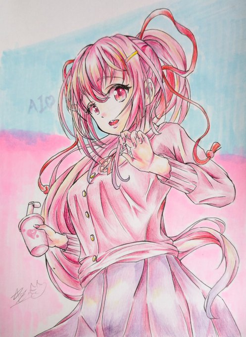 「💕愛ちゃんの休日💕」
#絵描きさんと繋がりたい 
#色鉛筆 