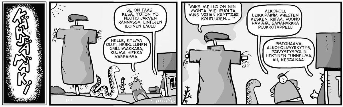 #sarjakuvasunnuntai : 'Kesäaika' #kesä #suvi #suomenkesä #yötönyö