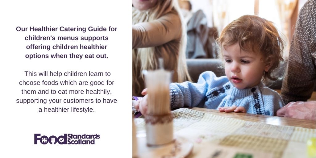 FSScot's tweet photo. Healthier eating is becoming more important to us all, and offering healthier children’s menus when they eat out supports a healthier lifestyle.
Download our children’s menus healthy catering guide for tips: https://t.co/rUVNHrjzuv
#ForHealthyEating #HealthierCatering https://t.co/vsgdIxaUKT
