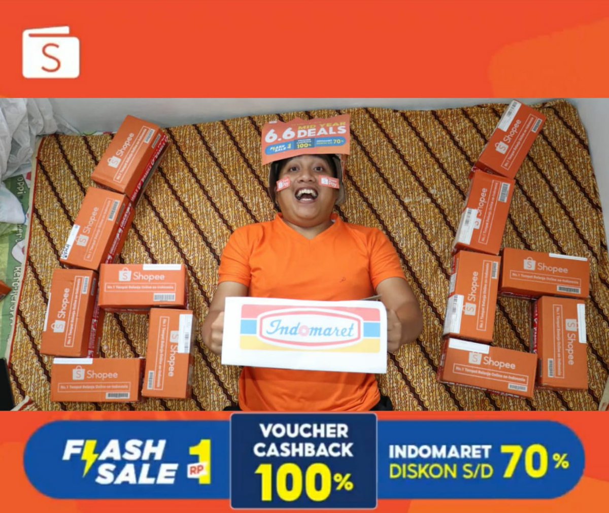 Gienz_'s tweet photo. Dengan adanya ShopeePay
Yang membantu menghemat pengeluaranku dengan banyaknya promo-promo, apalagi sekarang banyak promo di indomaret diskon sampai 70% lho..
"Perut kenyang, dompet utuh, hati pun senang".

#66midyeardeals #fotomidyeardeals https://t.co/I97LG6Ciqj