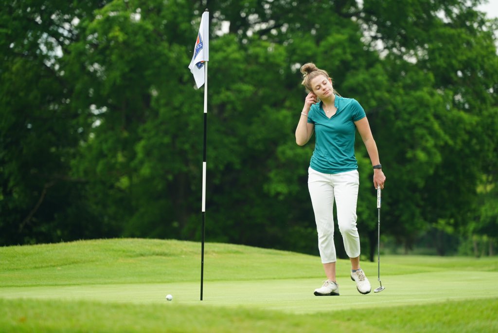 Middlesex_Golf's tweet photo. And completing the semis today Gemma Allman @StanmoreGC beat Nicola Foster @PinnerHillGolf 7 and 6 https://t.co/YlFuYAv0xO