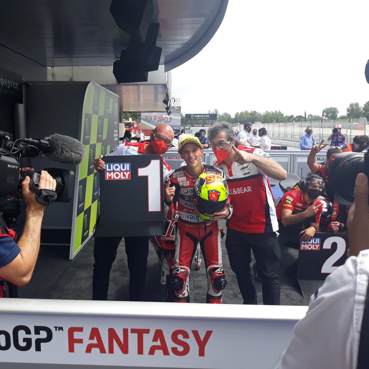 He did it AGAIN!!

<a href="/garciadols11/">Sergio García Dols</a> wins the #CatalanGP!! 🥇😏