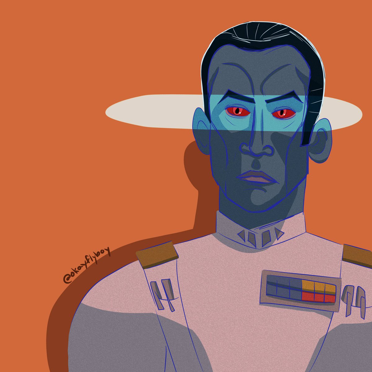 okayflyboy's tweet photo. Big blue baddie... I love Thrawn in Rebels yβall
#thrawn #grandadmiralthrawn #starwarsrebels #rebels #starwars #chiss #fanart #thrawnart
#art #starwarsfanart #artist #digitalart #drawing https://t.co/Rqf8PKwUrd
