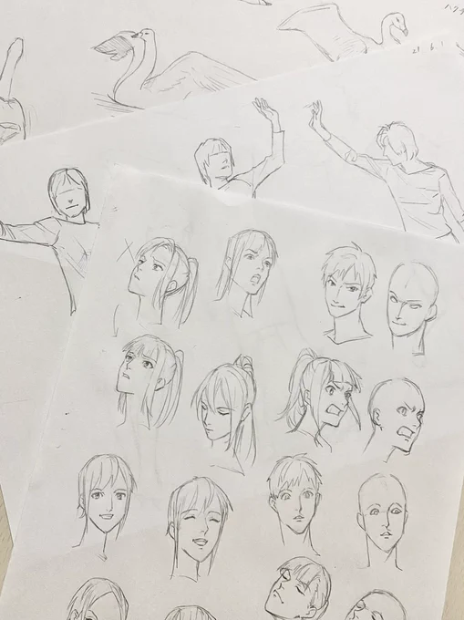 近所に住む友人と描いた顔の練習+出してなかった絵達です
人と一緒に描いたの久しぶりですごく楽しかった☺️ 