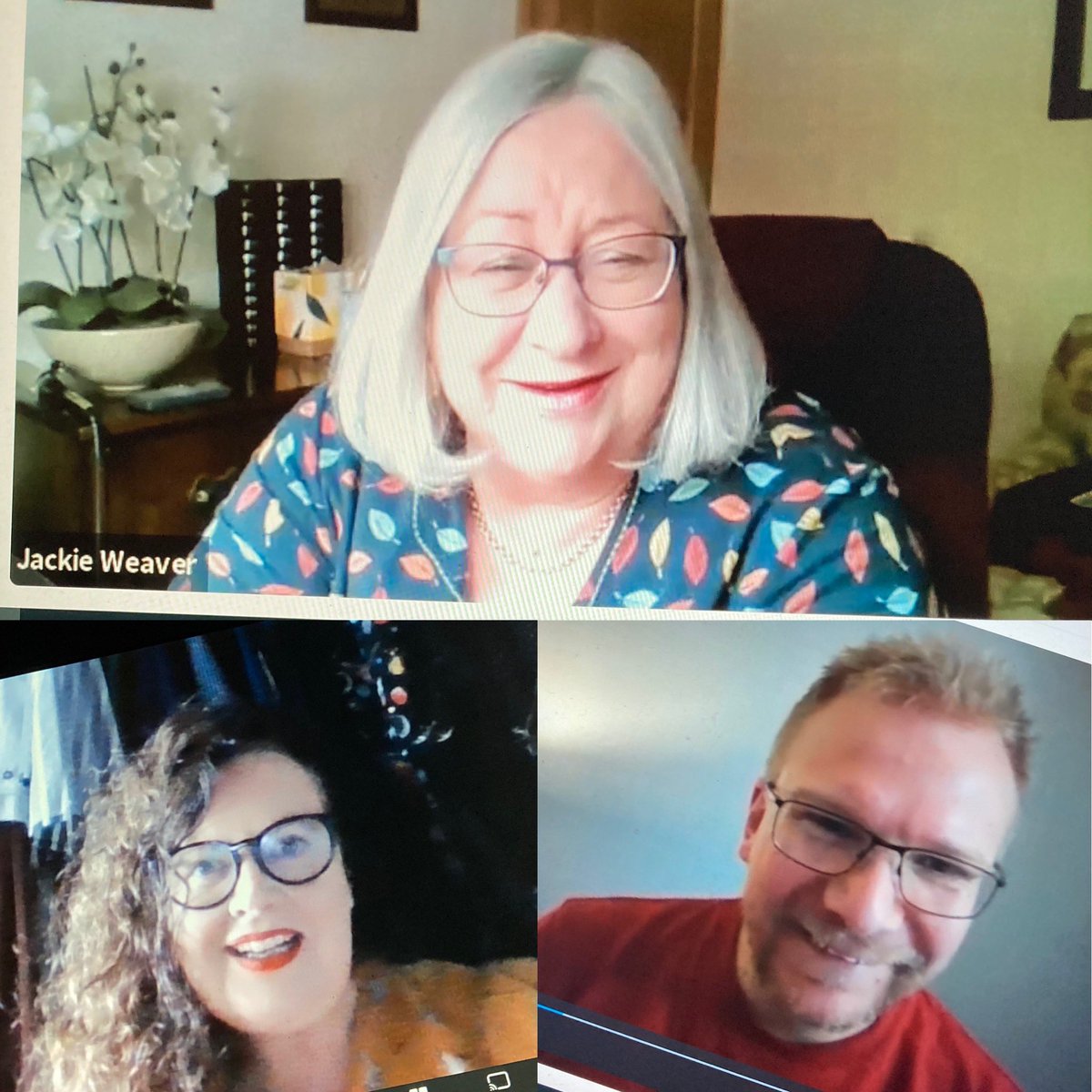 JFletcherSaxon's tweet photo. Coming soon ...

Top Sunday morning! Recording #PodcastPickOfTheWeek for @teacherhugradio with @jackieweaver about her new podcast @JackieWeaverpod 

@alistairteaches and I asked some challenging questions - from parish councils to pongy cheese. 

(And yes, I was in my wardrobe) https://t.co/yEh6maBcHI