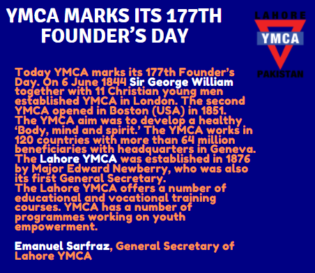 lahore_ymca's tweet photo. Message by Lahore YMCA General Secretary @EmanuelSarfraz on #YMCA Founder's Day @WorldYMCA https://t.co/Fz2suNSQ3n