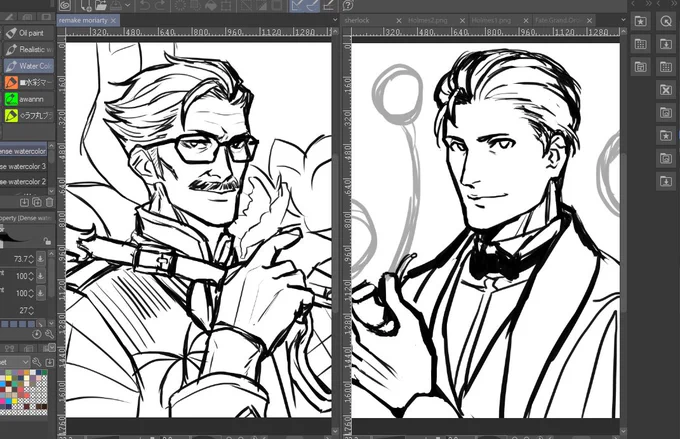 I finally draw FGO sherlock 😭😭😭 