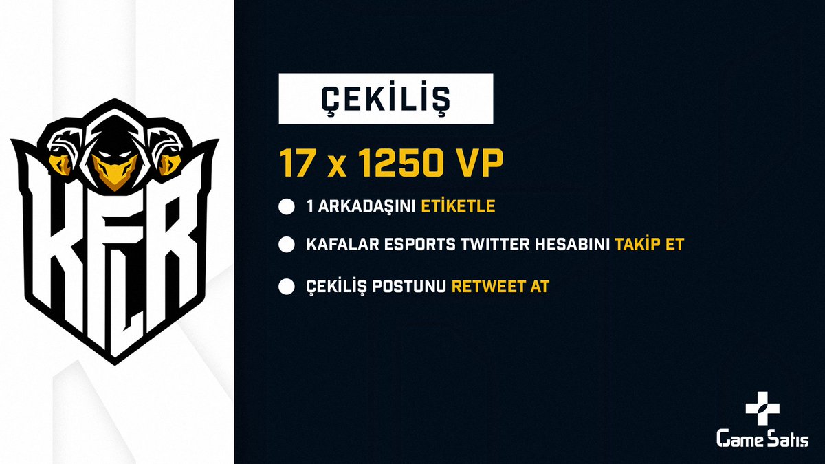 Hediyemiz var!💛🖤

Yeni logomuz ve yeni transferimiz ip0TT şerefine 17 kişiye VP hediye ediyoruz! 🔥🔥

Şartlar aşağıda ;