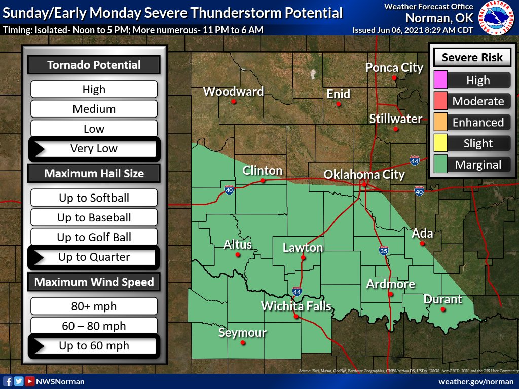 NWS Norman on Twitter "Isolated strong to severe thunderstorms are