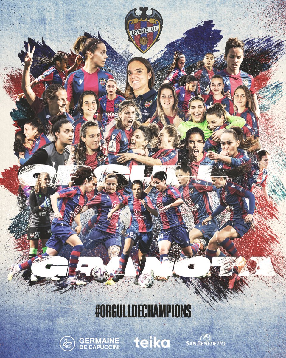 LUDfemenino's tweet photo. 💪🏼 ¡Ya podemos decirlo bien alto, EQUIPO! 💪🏼

🐸 ¡Ya podéis gritarlo, AFICIÓN! 🐸

🏆 ¡¡¡SOMOS DE CHAMPIONS LEAGUE!!! 🏆

💙 El @LevanteUD estará en EUROPA🌍 en la próxima edición de la @UWCL ❤️

#OrgullDeChampions #OrgullGranota https://t.co/lwUjnEnCfN