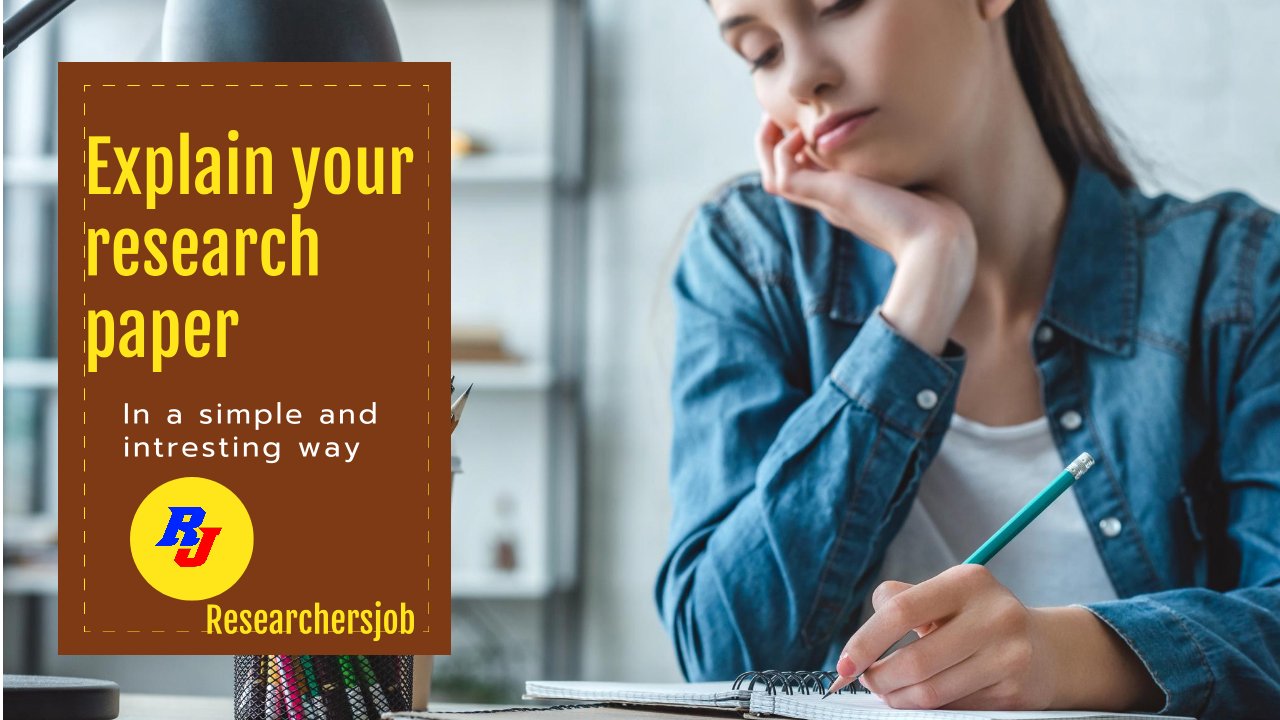 Explain your research paper in a simple way with Researchersjob