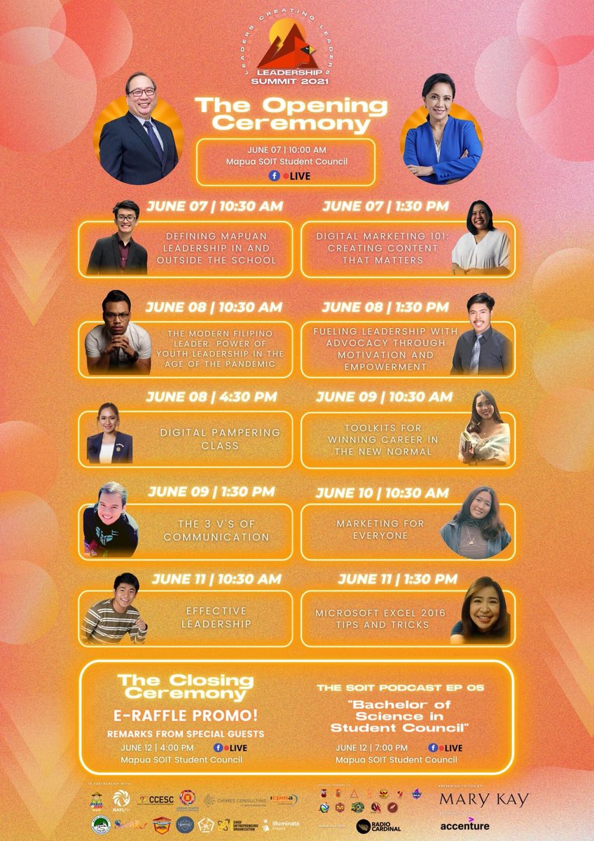 MapuaSoitSC's tweet photo. As we begin to climb the submit, don't forget these important dates to remember. 

For more information about this event don't forget to follow us on our 

FB Page : /SOITStudentCouncil

Webinars
https://t.co/Yc1b5JzUfm

Workshops
https://t.co/9q7jzSm2Pn

#LeadtheSummIT https://t.co/j3rdyquQey