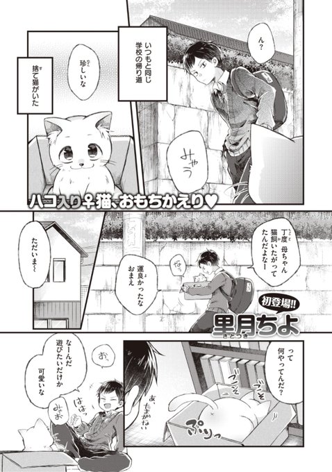 【Komiflo初登場♪】里月ちよ先生《にゃんとかしてよっ!!》捨て猫を拾って家に帰ると箱の中にメッセージを発見。指示通り「ブラジャー」を与えると...?♡気になる続きはこちら▷  https://t.co/xG37ljJnOw (WEEKLY快楽天No.21掲載) ※イメージ画像と実際の修正方法は異なります。 