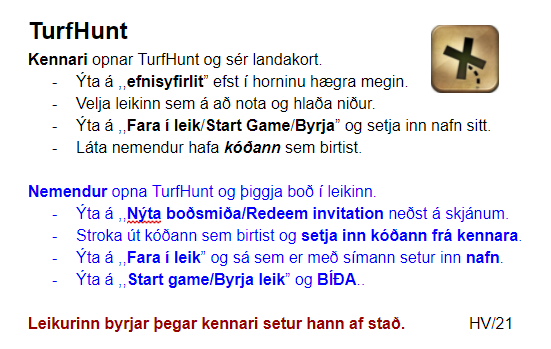 HildurViggos's tweet photo. Við í bjuggum til ratleiki um miðborgina og miðbæ Hafnarfjarðar fyrir nemendur okkar fyrir #turfhunt smáforritið sem nemendur hlaða niður í símann sinn. Hér er #örgátlisti fyrir kennara: @lindaosp @AnnaKristnJhan1 Ellý&Selma @setbergsskoli
https://t.co/4GhjdsAO55 https://t.co/IvIRKOQ7yt