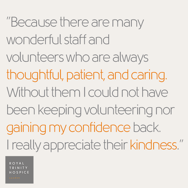 royaltrinityLDN's tweet photo. Thanks to volunteers like Hitomi we can create the best #charityshop experience for you ๐๏ธ, promote #sustainablefashion ๐ and support @trinityhospice ๐จโ๐ฆโ๐ฆ
Here's a huge thank you to all our #volunteers, we're so grateful for everything you do ๐ #VolunteersWeek21 #VolunteersWeek https://t.co/19W1MxzSNX