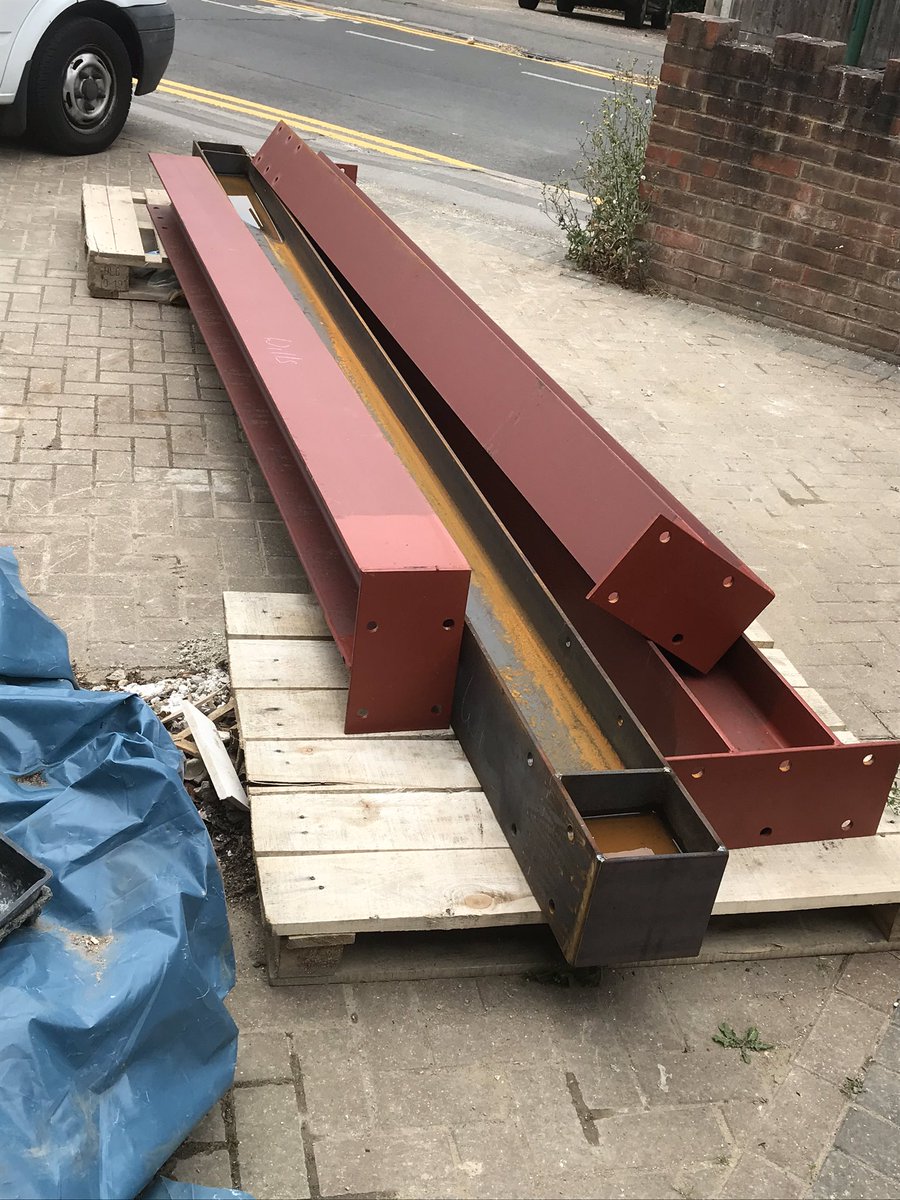 WillsBuilder's tweet photo. Goal Post steel frame delivered ready for installation. https://t.co/kkSILrn3E8