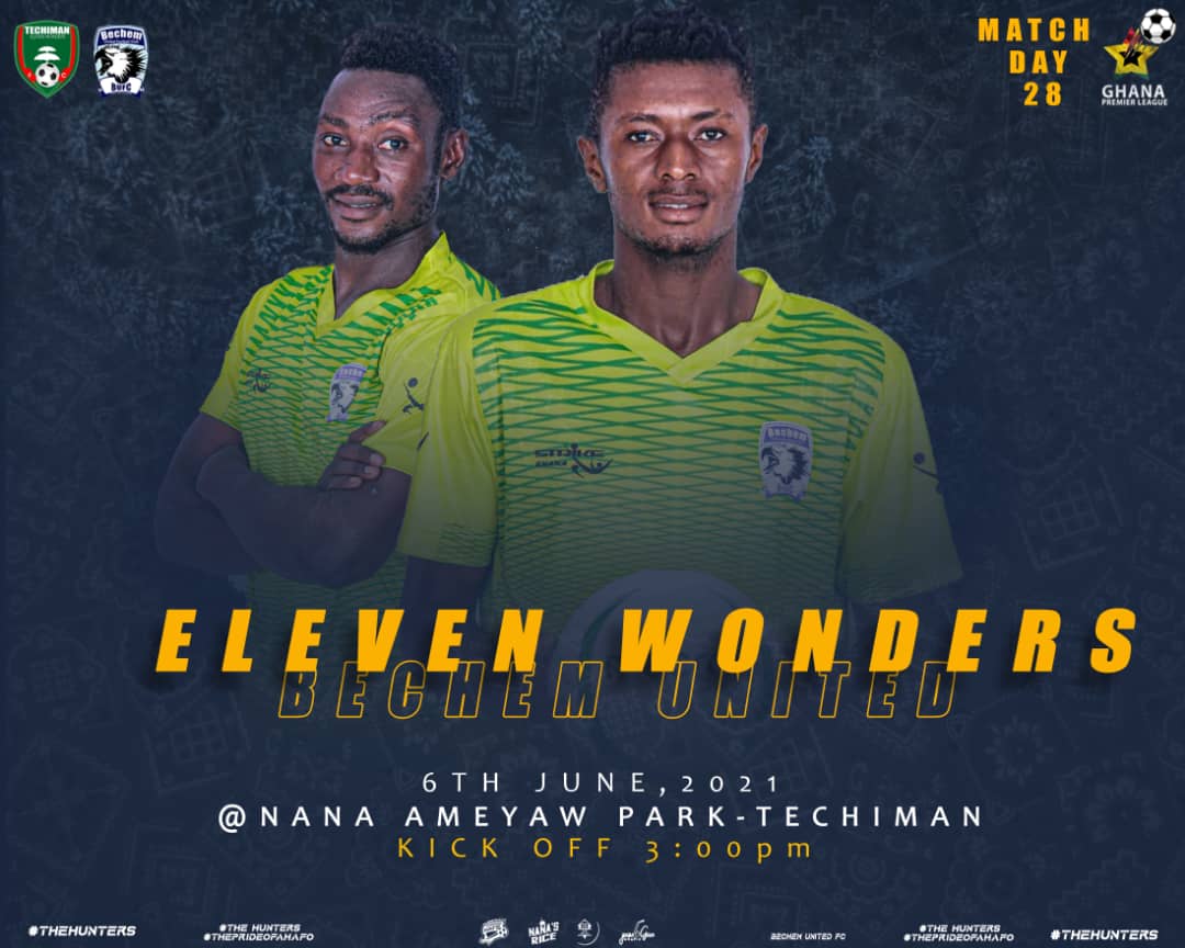 BechemUnitedFC's tweet photo. ๐จ | ๐ฒ ๐ฆ ๐น ๐จ ๐ญ ๐ฉ ๐ฆ ๐พ
#REGIONALDERBY
๐ @Txiwonders
๐ Nana Ameyaw Park
๐ Techiman
๐๏ธ 6th June, 2021
๐ 3:00pm
๐ #GPLMATCHDAY28
#TEWFCvsBUFC
๐โช๐ต
#BUFC
#Hunters
#PrideofAhafo https://t.co/F5wxQph3Ef