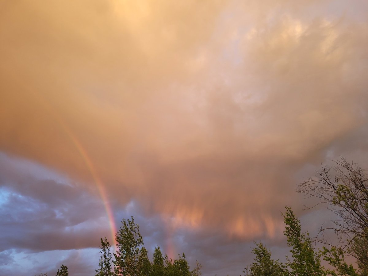 ChristellRBG's tweet photo. I took this pic a couple of hours ago.
 🌈🌈Double rainbow🌈🌈 and I totally thought the aliens were landing to watch it 👽
#NoFilter https://t.co/S0kSfyyRkK