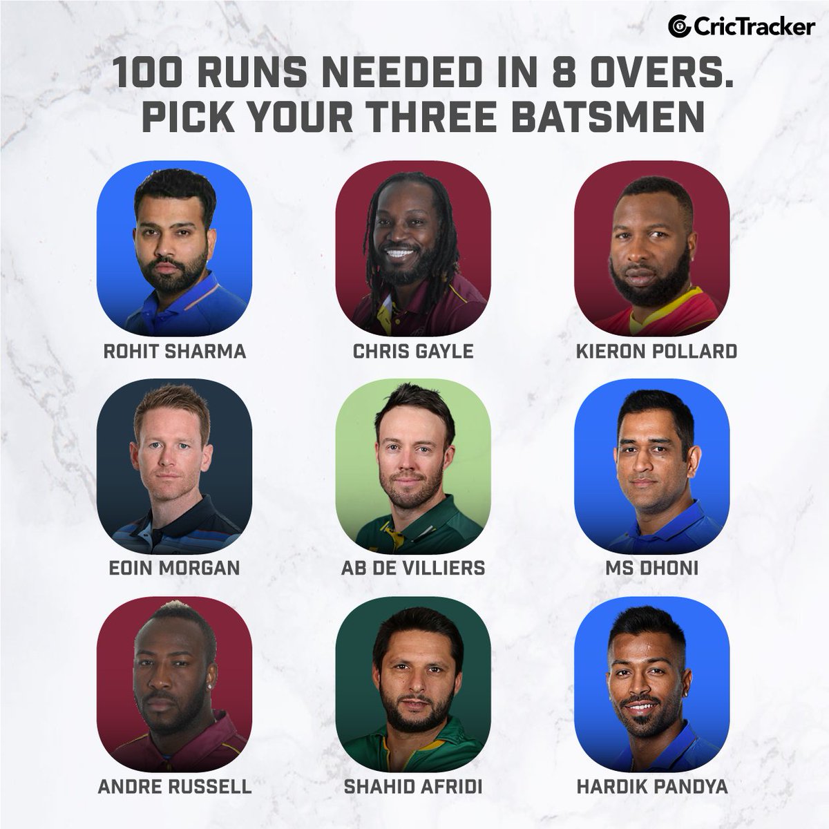 Pick your three players.😄