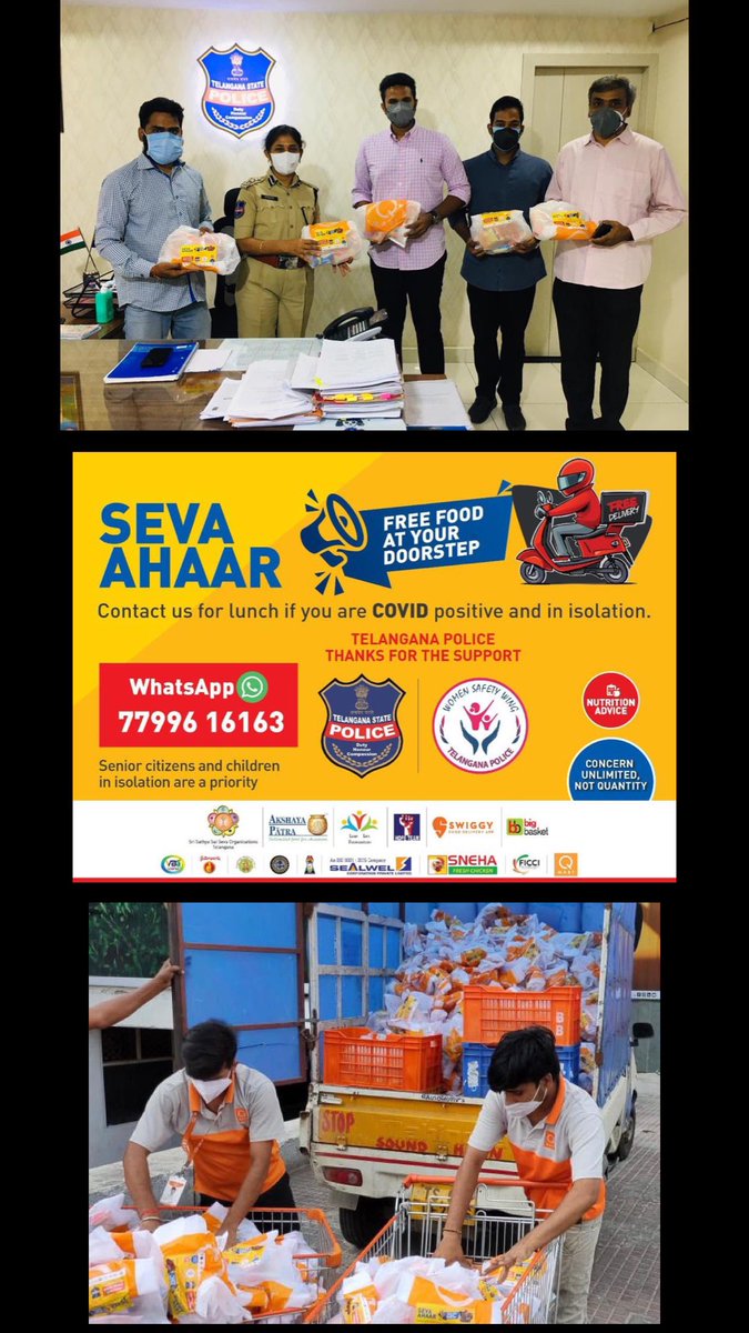 QMartRetail's tweet photo. We’re glad to partner with @TelanganaPolice to serve nutritious meals to the frontliners. Thank you for the opportunity! #QCares #SevaAhaar 
@KTRTRS @SwatiLakra_IPS @TelanganaDGP @SumathiIPS @AkshayaPatra @leadlife_india @swiggy_in https://t.co/DILPyRdgBj