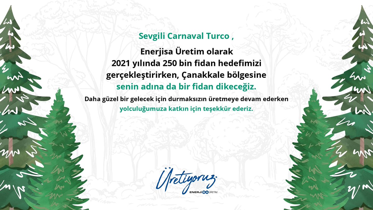 Farkındalık adına asıl biz size teşekkür ediyoruz. @enerjisauretim