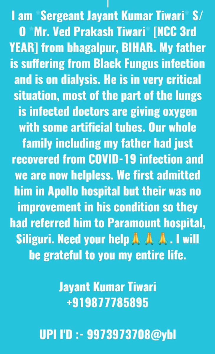 Heenayadav78's tweet photo. #vedprakashtiwari
#jayanttiwari
#needhelpsonusir
#sonusir
#NCC
#SLIET
#togetherforindia
#gautamgambhir
#rajeevpratapruddy
#NitishKumar 
@SonuSood 
@SoodFoundation
@akshaykumar
@priyankachopra
@BJPSiliguriV_S 
@shankarGoshBJP https://t.co/YzWCzws5FQ https://t.co/BCac6FICaA