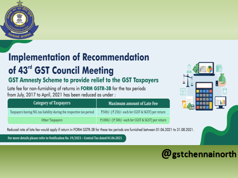 gstchennainorth's tweet photo. Important updates related to the implementation of recommendations made by the GST Council in its 43rd meeting.
Link to Notification No.19/2021: https://t.co/p4G9tpaNDM
#EkKarDeshBehtar #3yearsofGST @icsi_cs @theicai @ficci_india @ICAICMA @hindcham @pibchennai @FollowCII @FieoHq https://t.co/smzS62WHU3