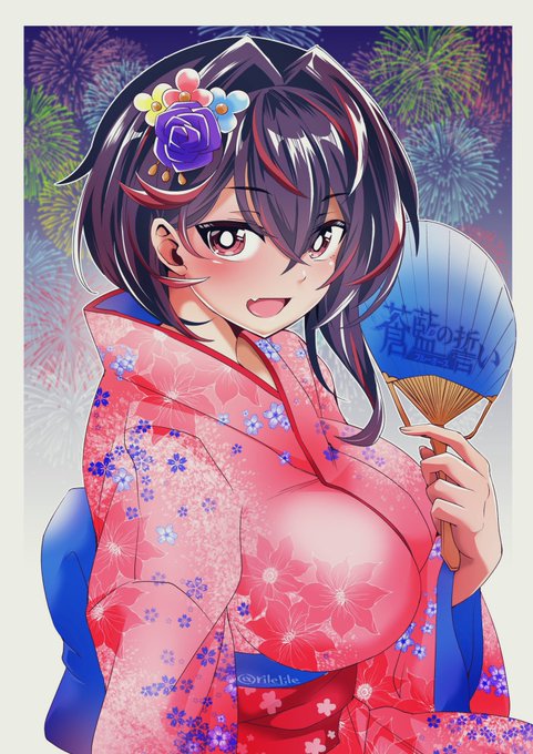 長門との花火鑑賞〜
#ブルーオース夏祭り 
#ブルーオース 
#蒼藍の誓い 