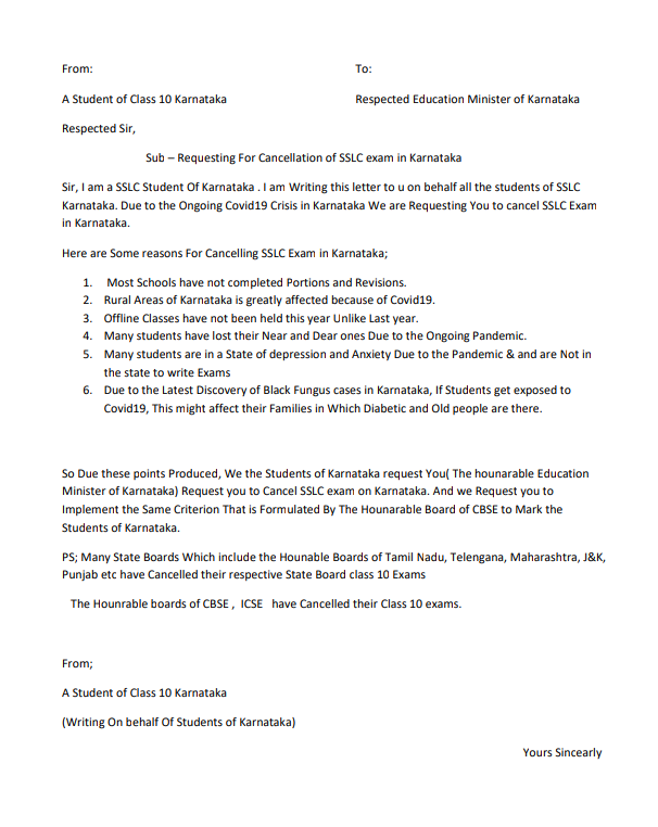 TheAnuragTyagi's tweet photo. Letter to Karnataka Education Minister ji 
#AnuragTyagiClasses 
#cancelkarnatakaboardexams2021 https://t.co/zarzsfuI0L
