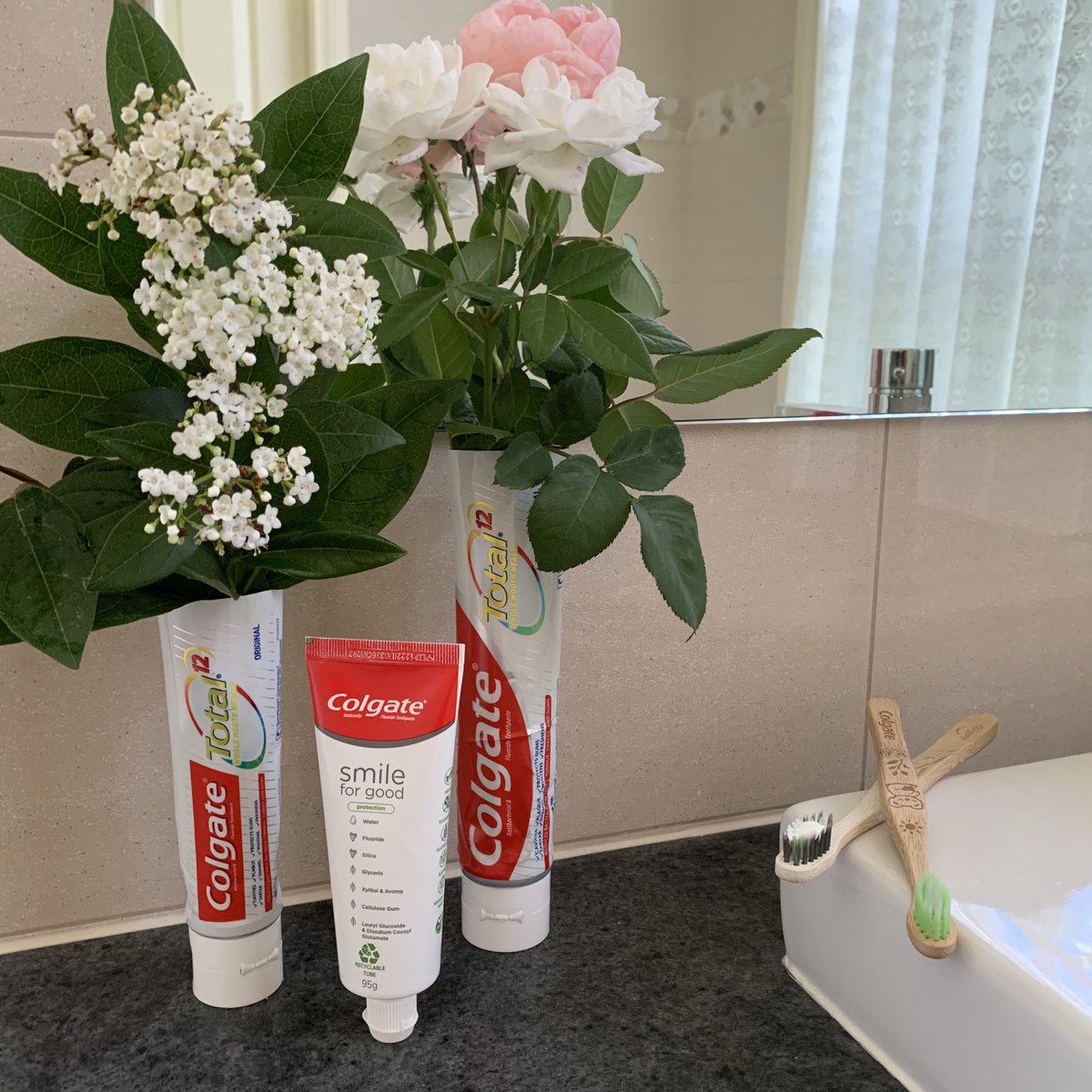 cathcarboon's tweet photo. Happy World Earth Day! #Reuse #recycle. Do you bamboo? #teamcolgate #earthday2021 #sustainability https://t.co/dJn8W4CNAp