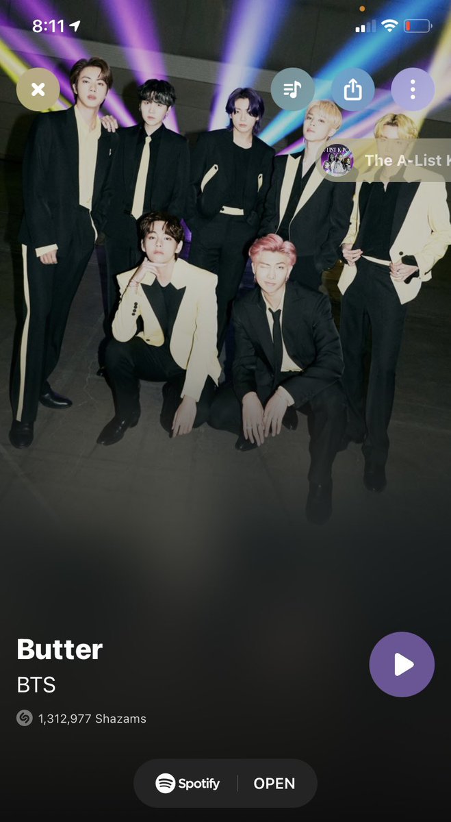 PEARLSonShazam's tweet photo. Get it, let it roll. 🧈
Always #ShazamButter when you hear it!

#StreamWithMeBaby @BTS_twt https://t.co/qlMbZi2sn8