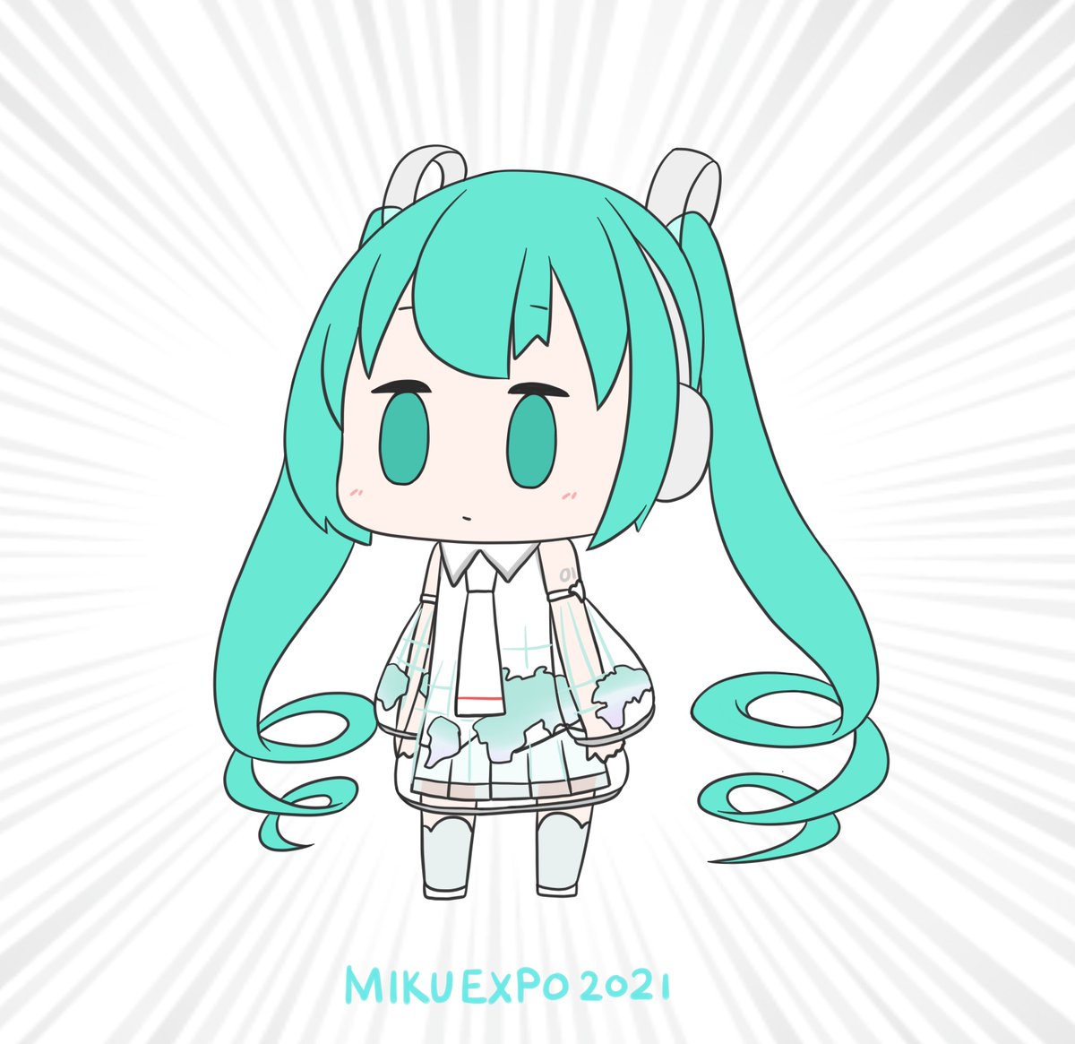 初音ミク 「#MIKUEXPO2021 」|はつねネガメのイラスト