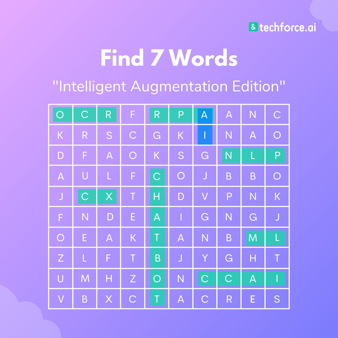 SupervityAI's tweet image. Thank you for your answers!
 Here&apos;s the answer key! 🗝️🗝️
 Props to you if you found our bonus 8th word!
 🌟AI🌟
 Stay tuned for more such #puzzles!

#AI #intelligenceaugmentation #quiz